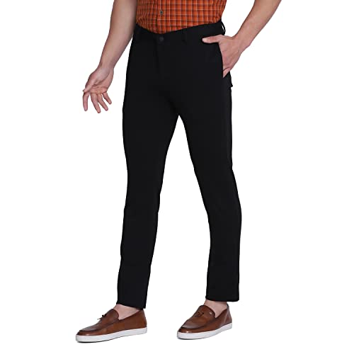 Image of Siea Casual Solid Khakis in Brown