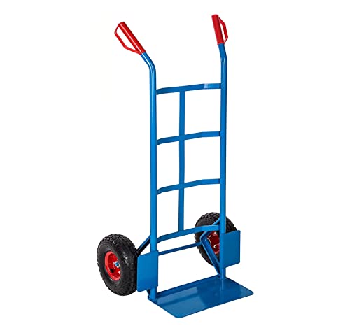 Carrello Portapacchi In Acciaio, 200kg, Ruote Pneumatiche 2PR, Maniglie Antiscivolo, 116x45x50.5cm, Per Traslochi E Consegne