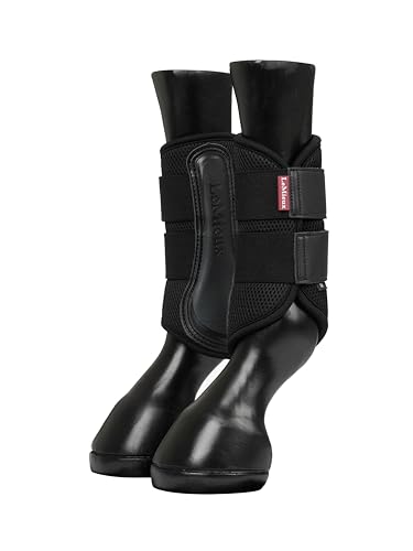 LeMieux Mesh Brushing Boots - Pair of Tough & Durable Protective Horse Boots - Fits Front or Back - Black - Medium