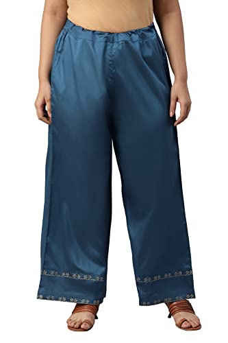 Image of W for Woman Women High Rise Strechable Parallel Pants | Regular Fit Trousers