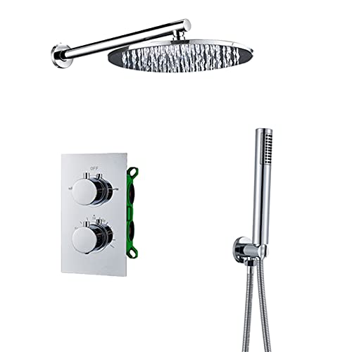 Robinet douche haute pression de plafond 16 pouces en laiton pour résoudre le manque de débit