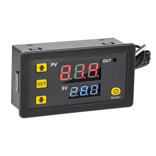 Aideepen W3230 20A DC 12V Digitales Thermostat, Digitaler Temperaturregler Regler Heizung Kühlung Steuerung Thermometer Instrument