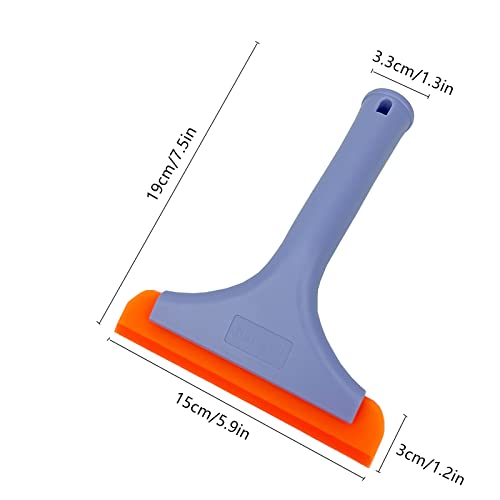Super Flexible Silicone Squeegee, Auto Water Blade, Water Wiper, Shower Squeegee, 5.9'' Blade And 7.5'' Long Handle, For Car Windshield, Window, Mirror, Glass Door #TOP3