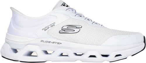 Skechers - Mens Glide-Step Altus - Turn Out Slip On Shoes, Color White/Black, Size: 12 W US4