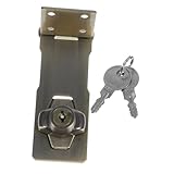 Pestillo para puerta de cobertizo: ✅amplia aplicación: los pestillos con cerrojo de alta resistencia ofrecen una solución fácil para mantener sus artículos pequeños seguros y protegidos; el pestillo del sirve para asegurar varias puertas, portones residenciales, cobertizos, armarios, cajones, armarios, contenedores de almacenamiento y baúles.