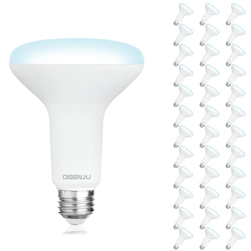 Image of DEGNJU 36 Pack BR30 LED Bulb, Dimmable Indoor Flood Lights 7W Equivalent 65W 5000K Daylight, CRI80, 650 LM, E26 Base, 15000 Lifetime Hours, Interior Energy Saving Recessed Light Bulb, Flicker-Free