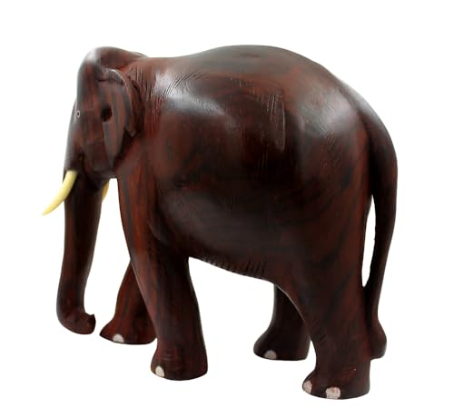 Image of ELEPHANT - WOODEN SHOWPIECE - ROSEWOOD (HANDMADE) (6 INCH)