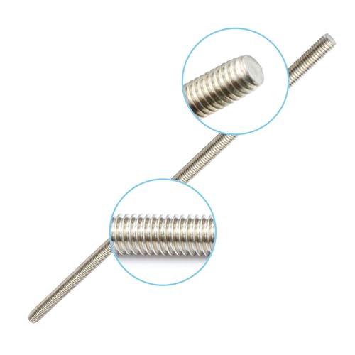 Zadery 304 Stainless Steel 1/4\"-20 Fully Threaded Rod, 4 Pieces 12\" Length Long Threaded Rods - Thumbnail 5