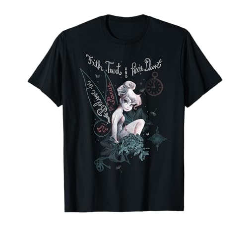 Disney Peter Pan Tinker Bell Believe Drawing Portrait T-Shirt