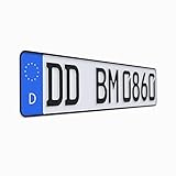 Hohe Qualität McKennzeichen 1 KFZ-Kennzeichen  Nummernschild  Versch. Größen  DIN  Inkl. Duftbaum  Individuelle Prägung - für alle in Deutschland zugelassenen PKW, LKW, Busse und Anhänger (Standardgröße)