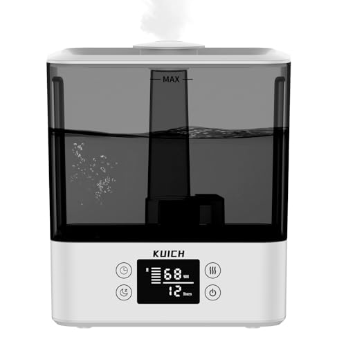 Image of Humidifiers for Bedroom and Home & Baby - 6L Cool Mist Air Humidifiers for Plants, 26db Quiet Top Fill Air Humidifier Lasts Up to 60 Hours, Auto Shut-Off, Super Easy to Fill and Clean