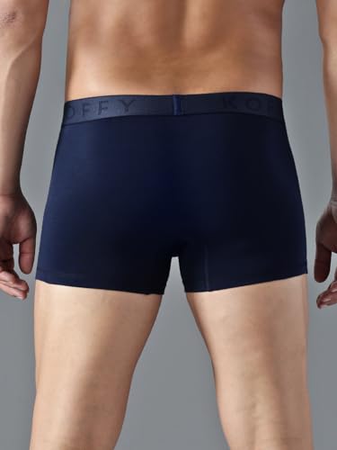 Image of KOFFY Men's Stretchable Cotton Lycra Long Trunk with C-Type Front Open | Wrinkle-Free | Ultra-Soft Elastic