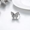 Butterfly Ring Sterling Silver Black Butterfly Band Ring for Women (5)