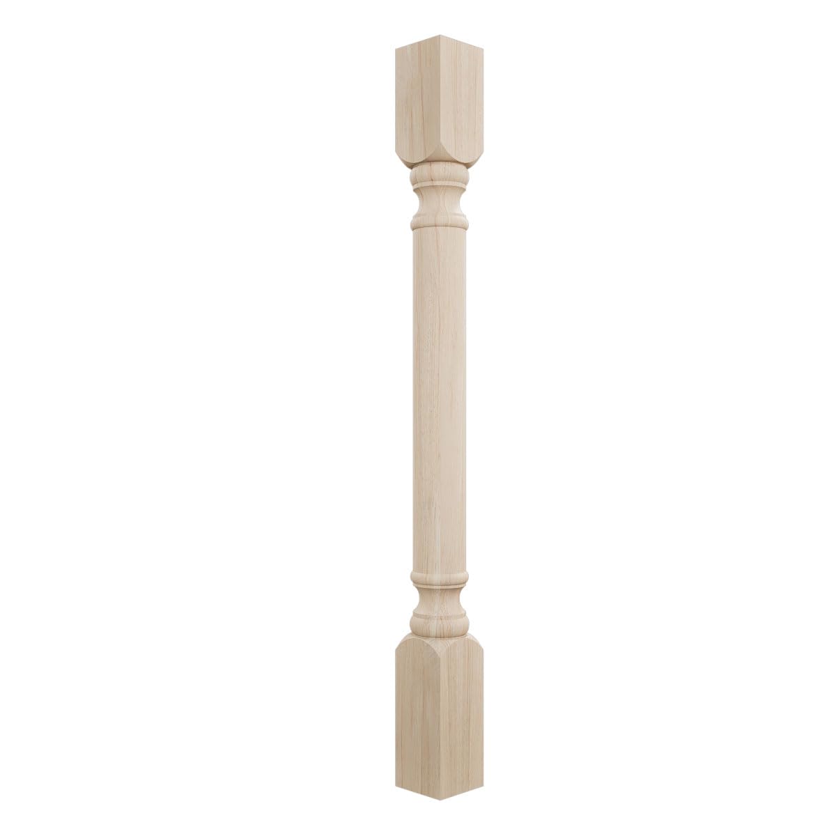 Colonne d'armoire traditionnelle en bois de 3.75x3.75x35.5 pouces COL03X03X35TRRW