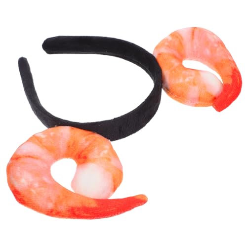 Serre-tête crevette orange confortable accessoire cheveux fantaisie pour déguisement