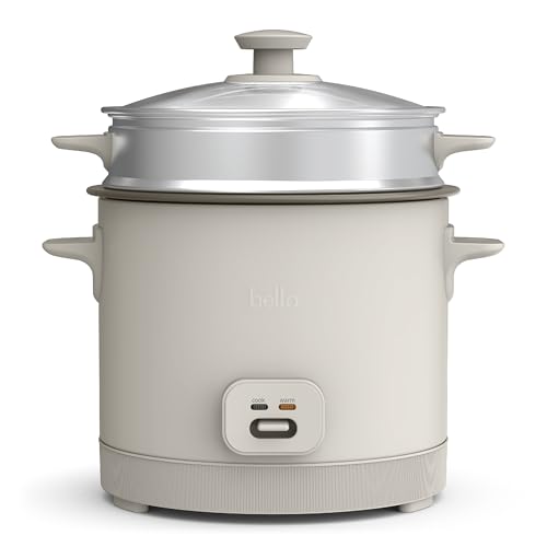 bella 16 Cup Rice Cooker with Steamer, Dishwasher Safe Steaming