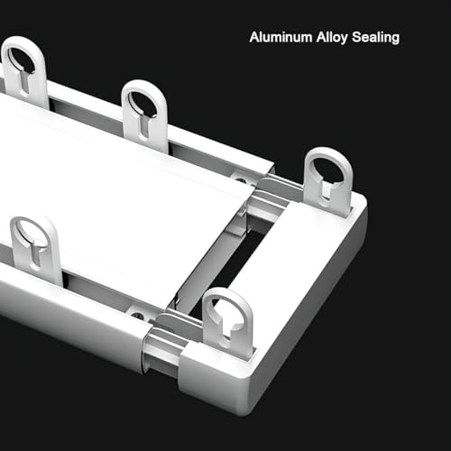 Rail en aluminium Double K System pour douche noire extensible 200cm