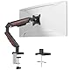 Fydeamer Monitor Halterung für 17-35 Zoll Bildschirm Hält 11kg, Gasdruckfeder Arm, Neigbar, Schwenkbar, Drehbar, Ergonomischer Bildschirmhalterung 1 Monitor mit Kabelführung, VESA 75/100mm,Schwarz