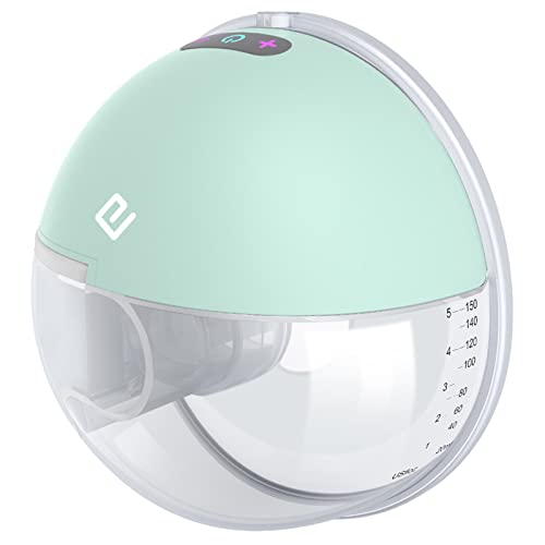 LEEL Electric Wearable Breast Pump-Portable Wearable Breast Pump with 2 Mode & 9 Levels, Low Noise & Hands-Free Breast Pump with 24mm Flange