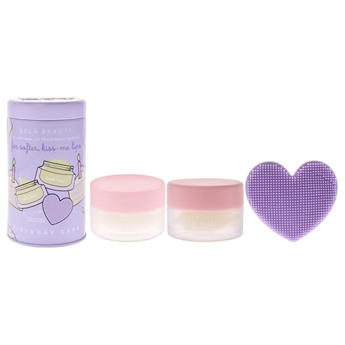 NCLA All Natural Lip Treatment Set - Shea Butter Lip Balm - Vitamin C, E, and Agave Sugar Scrub with...