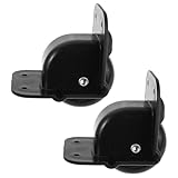 FRCOLOR Ruedas Giratorias Silenciosas de Repuesto para Maletas de Viaje, Kit de 1 Par de Ruedas de Goma Duraderas Movilidad 360° y Bloqueo Direccional, Accesorio para Reparación