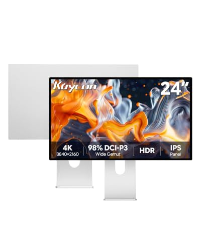 Image of P24U 24 inch UHD 4K (3840 x 2160) 60Hz Glossy Monitor, IPS Panel, 10-Bit Color, 99% sRGB, 98% DCI-P3, 185 PPI, HDR, 1200:1 Contrast (Minimalist - with Stand)