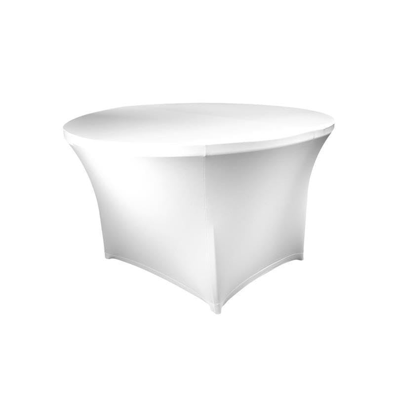 Nappe stretch ronde 150 cm pour habiller une table de banquet