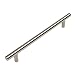 Cosmas 305-192SS True Solid Stainless Steel Construction Euro Style Cabinet Hardware Bar Handle Pull - 7-1/2" (192mm) Hole Centers - 10 Pack
