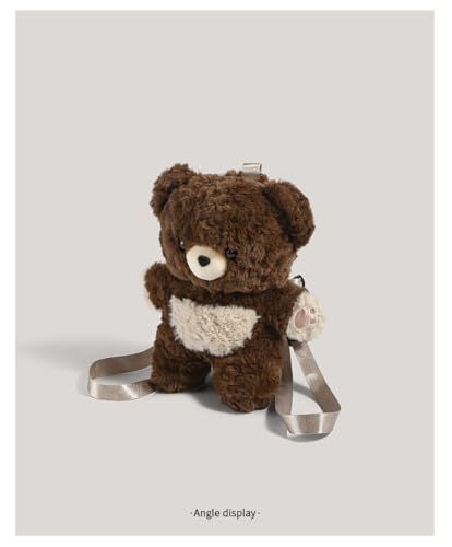 Image of Women Animal Teddy Bear Plush Backpack with Adjustable Straps (Bear Bag)