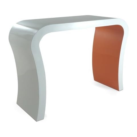 Zespoke Alto Brillo Blanco y Naranja Consola/Tocador Cover
