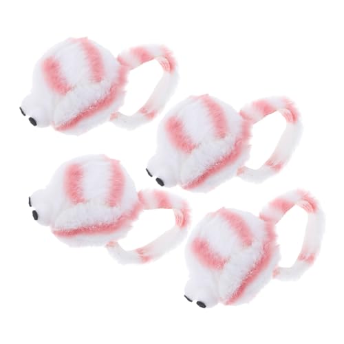 SUPVOX 4個マウス型猫用おもちゃ プラッシュインタラクティブトイ 猫の遊び相手 リアルデザイン ぬいぐるみ風 ネズミ型ペット玩具