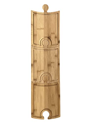 Set de 3 tablas de charcutería de bambú diseño puzzle miniatura 2