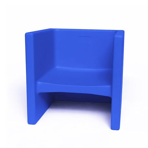 Children's Factory 3-in-1 Cube Chair for Kids, Flexible Seating Classroom Furniture, 1-Pack, Blue