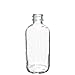 (Pack of 12) 4 oz. Clear Boston Round with Black Glass Dropper