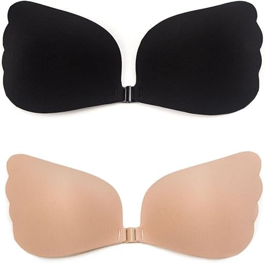 styido Strapless Backless Push-Up Bra for Women – Reusable Self-Adhesive Silicone Bra, Invisible Seamless Design for Dresses (Black & Nude, 2 Pack)-picture-35