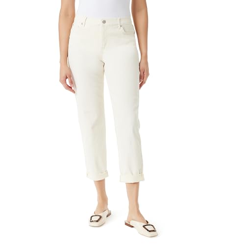 Gloria Vanderbilt Women's Weekend Boyfriend Fit Ankle to Jean with Adjustable Roll Cuff Standard