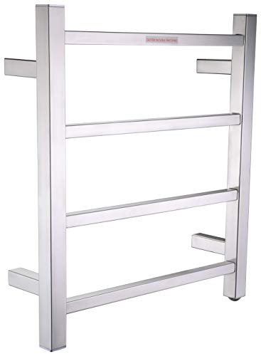 ANZZI Magnus 4-Bar Wall Mounted Polished Chrome Towel Warmer | Energy Efficient 35W