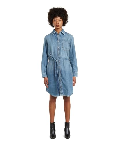 Robe chemise G-Star manches longues femme avec ceinture ajustable