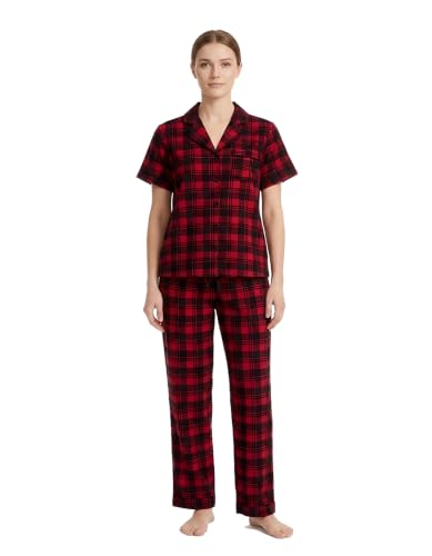Image of NAP BOUND 100% Cotton Women Pajama Sets Button Down Short Sleeve Sleepwear Soft Pjs 2 Piece Lounge Set with Pocket XS-XXL