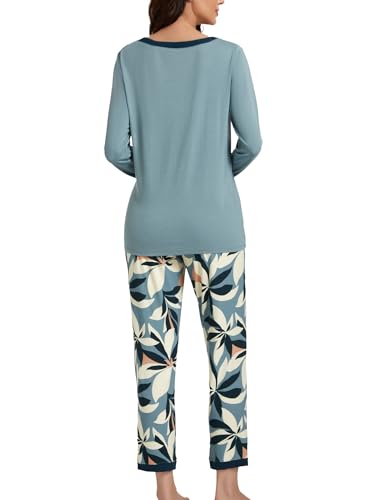 Image of GYS Women's Bamboo Viscose Long Sleeve Pajamas Set
