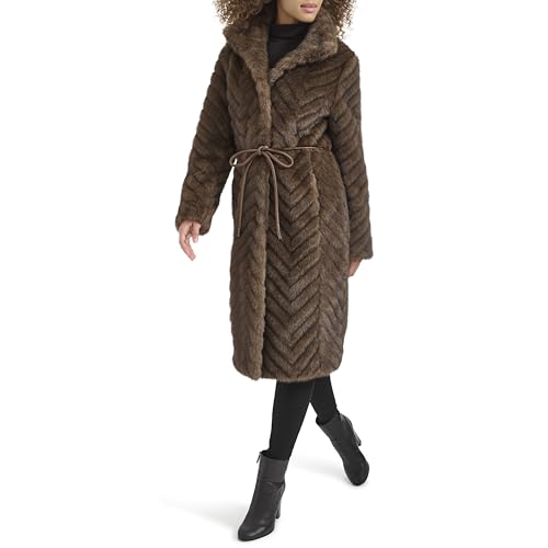 Kenneth Cole Women's Belted Grooved Texture Stand Collar Coat3