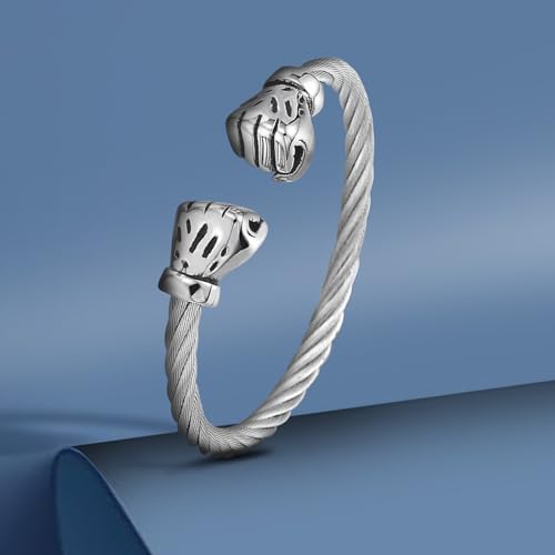 Image of Peora Silver Plated Stainless Steel Metal Kada Bracelet Stylish Jewellery Gift for Men & Boys