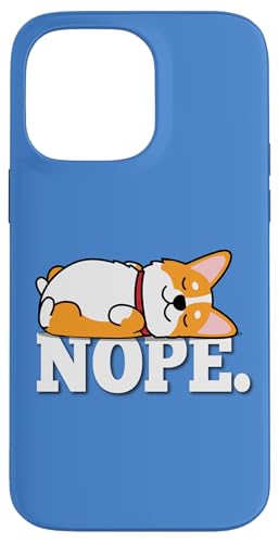 Funny Cartoon Kawaii Kid NOPE Pembroke Welsh Corgi Dog Lover �X�}�z�P�[�X iPhone 14 Pro Max �p