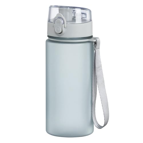 Xavax Trinkflasche, 500 ml (Trinkflasche Sport auslaufsicher, Wasserflasche für kohlensäurehaltige Getränke, Sportflasche mit praktischem Henkel und Klickverschluss, als Fahrradflasche geeignet) blau