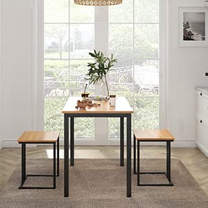 SogesHome Set da Pranzo con 1 Tavolo 4 Sedie in