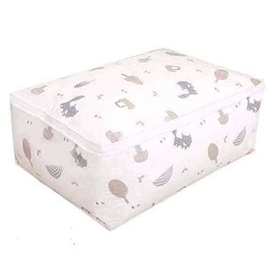 Cyrox Zipper Closure Transparent Blanket Cover Waterproof Moisture Proof Rectangular Storage Bag For Blanket/Bed Sheets/Clothes (1Pcs) (Medium)-image-1