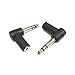 Produktbild 3,5 mm Stereo - Buchse auf 6,35 mm 1/4"- Stecker, rechtwinkliger Kopfhörer - Audio - Adapter Stereo - Stecker, rechtwinkliger Audio - Adapter - Schwarz - 1 Größe