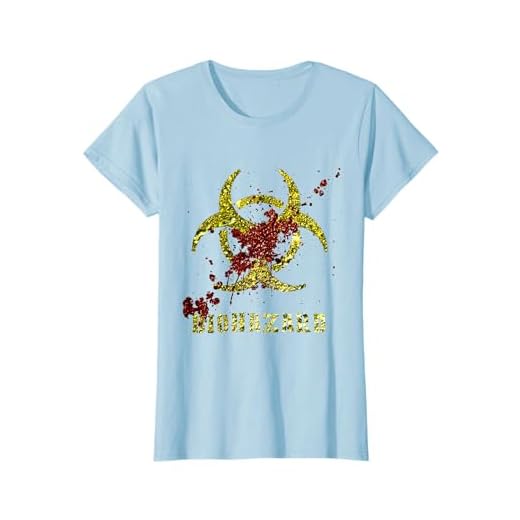 バイオハザード 感染 感染サイン ゾンビ血のはね付き Tシャツ