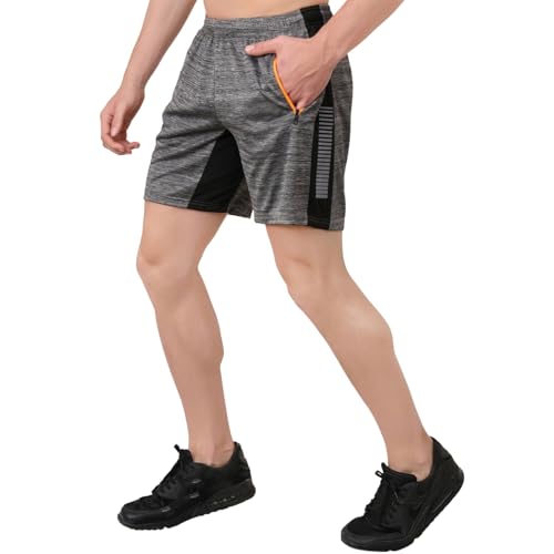 Image of NINQ Mens 2 Pack Polyester Yoga Short Men Summer Running Gym Sports Shorts with Pockets Shorts for Men (in, Alpha, M, Regular, Black)