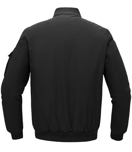 BGOWATU Men's Jacket Windproof Quilted Bomber Jackets Casual Fall Winter Warm Padded Coats Outwear2